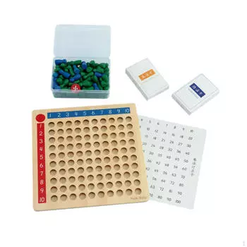 Математическая доска Монтессори, учебные пособия по математике, деревянные манипуляторы для детей