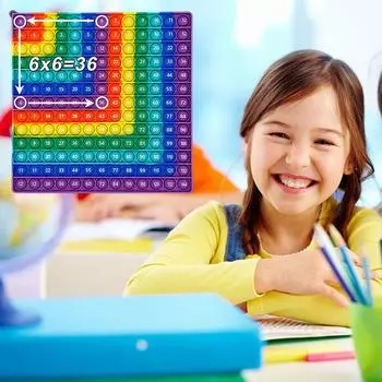 Математическая игра на умножение 12x12 Pop Toys. Радуга L-образный толкающий пузырь развивающие игрушки для детей