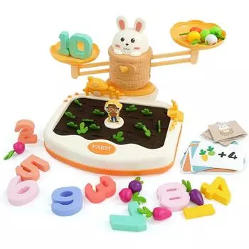 Математическая игрушка «Баланс кролика» Игрушки для балансировки и счета Математическая игрушка STEM Игрушка Монтессори Игрушка «Морковка» Игрушка «Урожай» Развивающие игрушки Подарок на Хэллоуин