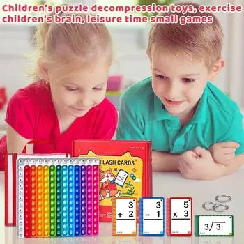 Математические флеш-карты + диаграмма, математические игры для детей 4-8 лет, сложение, вычитание, деление, умножение флеш-карты-математические манипуляции детский сад