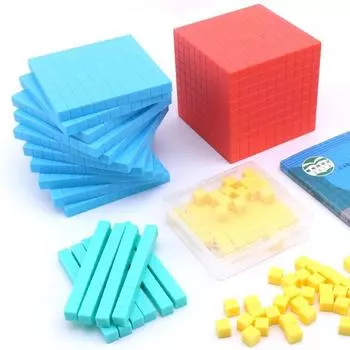 Математические кубики с ящиком для хранения Детские игровые наборы Счетные кубики Базовые десять блоков Детский демонстратор Обучающая игрушка для счета