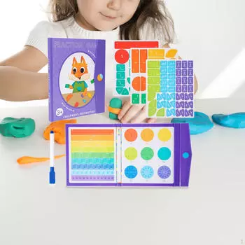 Математические манипуляции Дробные плитки Круги для детей дошкольного возраста 4 5 6 7