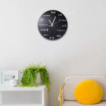 Математические настенные часы, акриловое зеркало, прочные круглые, не тикающие, для гостиной, спальни