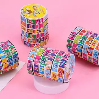 Математический волшебный куб для детей, вычисляющий головоломки, игрушки, сложение, вычитание, умножение, деление, съемный куб-колонна, детские игрушки, подарки 1pc