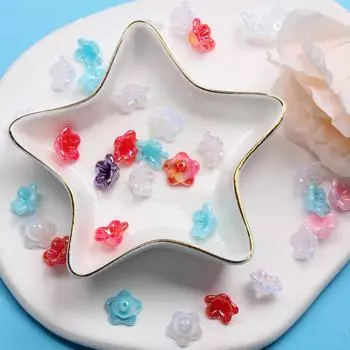 Материал AB Dazzle Color 30 шт. роговой цветок ручной работы браслет ожерелье изготовление подвесок модные бусины креативные DIY ювелирные аксессуары 12 мм фиолетовый