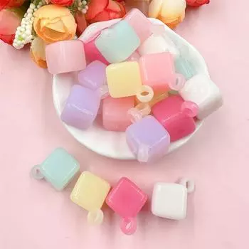 Материал Акрил DIY квадрат для браслета серьги изготовление ювелирных изделий аксессуары свободные бусины для ручной работы желе цвет 20 шт 14*25.6 мм мода синий