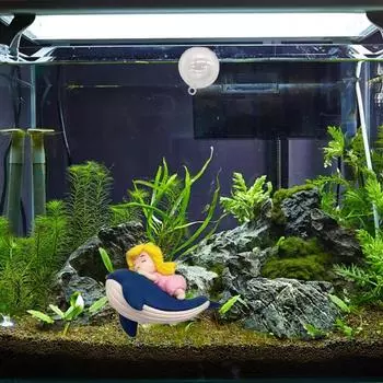 Материал Безопасность Украшения для Аквариума Плавающий Безопасный Мальчик Девочка Модель Аквариум Ландшафтный Орнамент розовый