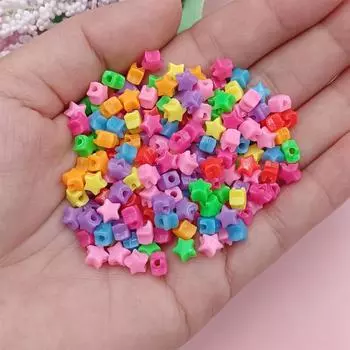 Материал бусины Дисперсионные бусины Бусины ручной работы DIY Macaron Love Пятиугольный самодельный браслет Ожерелье Акриловые украшения Звезда Тыква Аксессуары 300pcs Pentagram