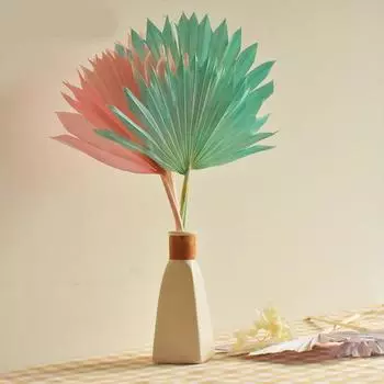 Материал для букета из сушеных цветов Новая версия Цветочная композиция в виде веера Гуаньинь Украшение для сельского дома Материал для пальмовых сушеных цветов