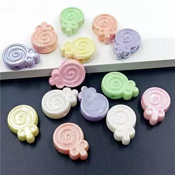 Материал для изготовления браслета, ожерелье 5 шт., аксессуары для украшений своими руками, УФ-ослепляющие модные леденцы, свободные бусины, аксессуары розовый