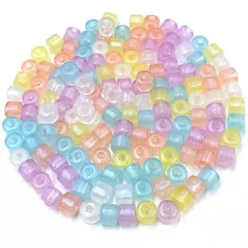 Материал для изготовления ювелирных изделий своими руками, свободные бусины, серьги, флуоресцентные сердечки/бабочки/цилиндры для ожерелья, 10 шт., подвески, аксессуары column синий