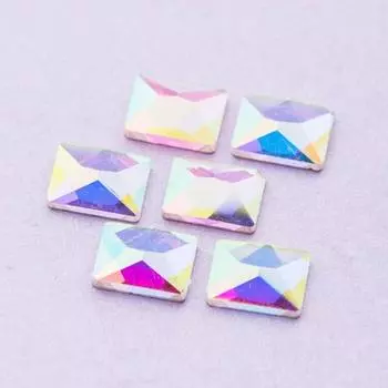 Материал для ногтей моющийся квадратный плоский камень для ногтей, AB, 30 шт.