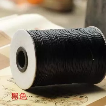 Материал для ожерелья и браслета, ювелирные аксессуары, разноцветная вощеная веревка, 200 ярдов в рулоне вощеной нити, плетеная проволочная веревка своими руками 1.0mm200 yards чёрный
