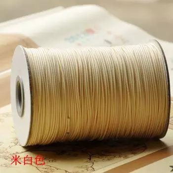 Материал для ожерелья и браслета, ювелирные аксессуары, разноцветная вощеная веревка, 200 ярдов в рулоне вощеной нити, плетеная проволочная веревка своими руками 1.0mm200 yards слоновая кость