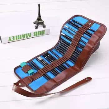 Материал для рисования Blanc 36/48 отверстий, ручка-роллер, занавеска, холст, ручка, сумка для эскизов, цветной карандаш, сумка для рисования, канцелярские принадлежности, фабрика 36 чёрный