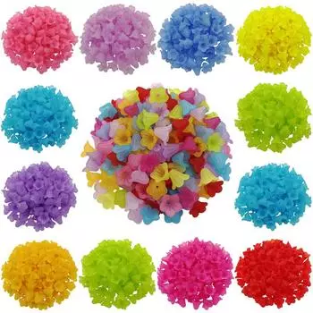 Материал изготовления ювелирных изделий DIY аксессуары бусины шапки акриловый цветок утро кровавый матовый многоцветный жёлтый