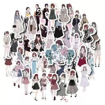 Материал Коллаж Большой хлопья Блокнот Дневник Календарь 3 Наклейки, Бумага, Материал, Емкость, Наклейка, Милый, Стильный, Девушка, Девушка, Человек, Деко, Наклейка,