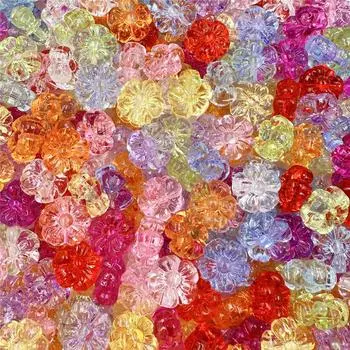 Материал ручной работы Цветок сливы Акриловые кристаллы Свободные бусины Браслет Серьги Модные ювелирные изделия Изготовление аксессуаров своими руками 19,3 мм 10 шт. Прозрачный синий