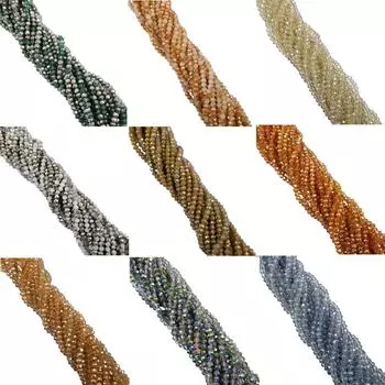 Материал ручной работы, стеклянные бусины, разноцветные, горячая распродажа, цвет AB, Fingdings Spacer, сделай сам, для изготовления браслета, ожерелья, 4 мм, высококачественные модные аксессуары 4mm