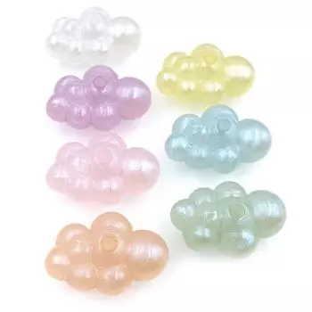 Материал ручной работы, свободные бусины, подвески, 5 шт., креативные аксессуары для ювелирных изделий своими руками, акриловые милые подвески, модные бусины в форме облаков для изготовления ожерелья, браслета разноцветный