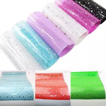 Материал ручной работы Виниловая пленка ПВХ-пленка Прозрачная пятиконечная звезда своими руками 20cm*30cm