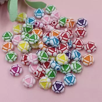 Материал «сделай сам», аксессуары из бисера, шарик-бабочка, ювелирные изделия ручной работы, 100 шт., ожерелье, браслет, письмо, цветок, акрил Flower