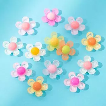 Материал «сделай сам», кремовый клей, пять лепестков, цветочная нашивка без отверстия, 10 шт., яркое лицо, детские аксессуары для волос, прозрачный чехол для мобильного телефона, аксессуары разноцветный