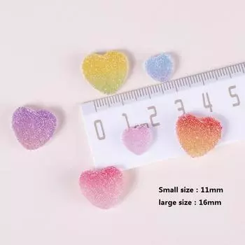 Материал шпильки Love, мягкая резина, мягкие карамельные бусины, непористые, 10 шт., имитация градиента, чехол для мобильного телефона «сделай сам», аксессуары 11mm красный