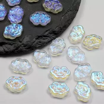 Материал украшения: кисточка, висит, креативное благоприятное облако, стеклянные бусины, 50 шт., прямое отверстие, сделай сам, шпилька для волос, аксессуары для подвесок в древнем стиле