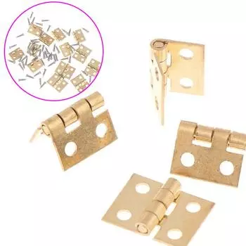 Материал винтов Металл Миниатюрный 1:12 кукольных петель и винтов 1x0.8cm золотой
