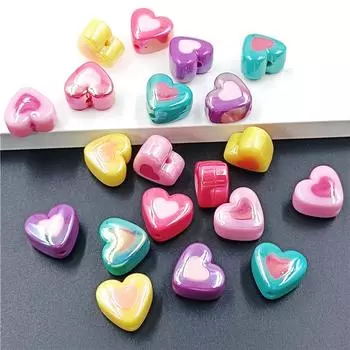 Материалы 3D аксессуары «сделай сам» с УФ-покрытием, 10 шт., двухцветные ювелирные изделия, свободные бусины, браслеты, ожерелье, модные акриловые бусины ручной работы темной серии розы красного