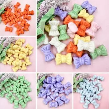 Материалы, аксессуары для ювелирных изделий, браслет «сделай сам», макарон, 20 шт., 16*23 мм, модные однотонные бусины с бантом, изготовление цепочки для мобильного телефона жёлтый