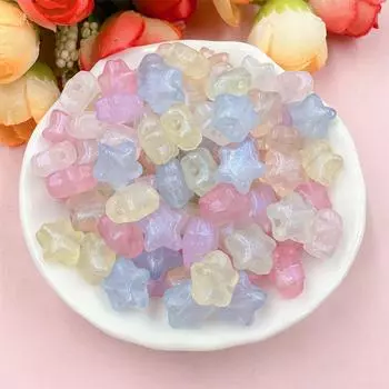 Материалы для бисера Акрил 10 мм пятиконечная звезда 200 шт DIY ювелирные аксессуары ювелирные изделия для изготовления браслетов сережек перламутровый цвет россыпью бусины синий