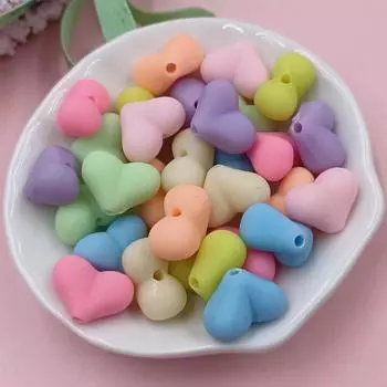 Материалы для изготовления бусин 9 цветов цепочка для мобильного телефона 15x11 мм 30 шт DIY ювелирные аксессуары мода однотонный цвет резина креативное сердце жёлтый