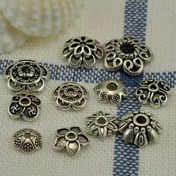 Материалы для изготовления ювелирных изделий из тибетского серебра в виде цветка тора 8mm