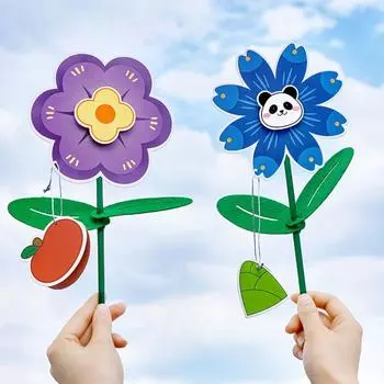 Материалы для упаковки DIY Цветочная поздравительная открытка Родитель-ребенок Панда Цветочный фестиваль Открытка Детский сад оранжевый