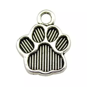 Материалы для ювелирных изделий Подвески в виде собачьей лапы Компоненты «сделай сам» 20 шт.