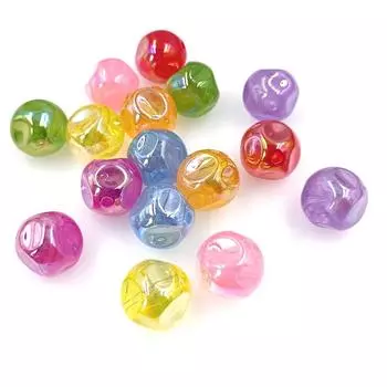 Материалы для ювелирных изделий с ультрафиолетовым фантомным цветом, креативное изготовление ожерелий, круглые бусины в форме моды, 5 шт., аксессуары ручной работы для сережек, браслетов синий