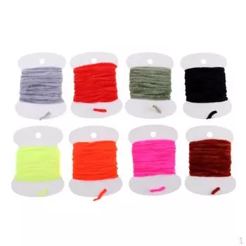 Материалы для вязания Нитки Вискоза Синель Пряжа Для изготовления мелких мушек Grey White