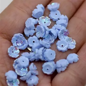 Материалы Hanmade, 50 шт., смоляные бусины AB, иллюзия, цвет, имитация ракушки, серьги ручной работы, украшения для ногтей, креативные аксессуары для украшений своими руками, 8 мм AB прозрачный