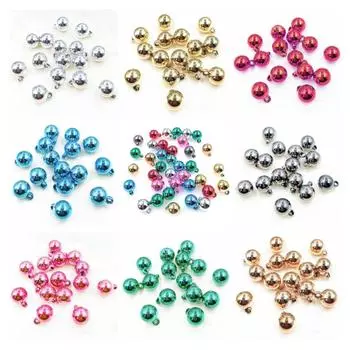 Материалы ручной работы, 10 шт., браслет «сделай сам», гальваническая металлическая текстура, ювелирные аксессуары, круглые бусины, ожерелье, модные аксессуары белый