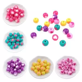 Материалы ручной работы «сделай сам», 10 шт., двухсторонние ожерелья для серег, персиковые бусины, ювелирные изделия, маркировка, модные бусины розовый