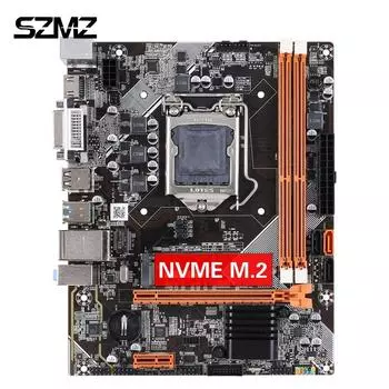 Материнская плата B75 M.2 Intel LGA 1155 I3 I5 I7 Series CPU DDR3 Память двухканальная SATA 3.0/2.0 SSD USB3.0 VGA + HDMI + DVI для настольных компьютеров