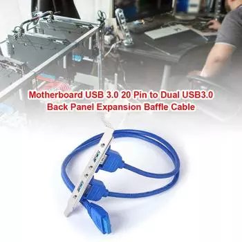 Материнская плата USB 3.0 20-контактный разъем для двойной перегородки задней панели USB3.0 Кабель расширения
