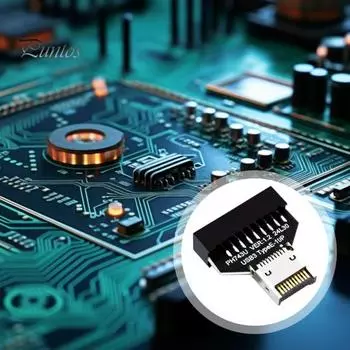 Материнская плата USB 3.0 Type-E на 19pin адаптер Head Стабильный надежный 5 Гбит/с высокоскоростной передачи данных Универсальный разъем Female адаптер чёрный