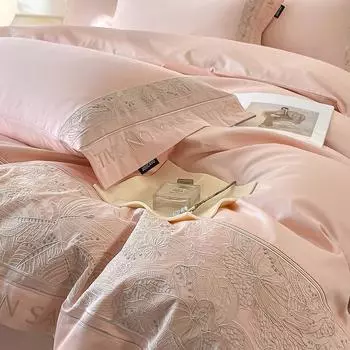 Материнский Младенческий Класс А 100 шт. Хлопок Длинноволокнистый Синьцзянский 4-предметный Набор, Высококачественная Вышивка Пододеяльник, Хлопковое Легкое Роскошное Постельное Белье 2*2.3m single quilt