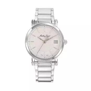 Mathey-Tissot City Кварцевые мужские часы из нержавеющей стали с белым циферблатом HB611251MAI белый