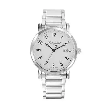 Mathey-Tissot City Металлические Кварцевые мужские часы из нержавеющей стали с белым циферблатом HB611251MAG белый