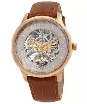 Mathey-Tissot Edmond Havana, ограниченная серия, кожаный ремешок, автоматические мужские часы со скелетонизированным кремовым циферблатом MC1886SKPA