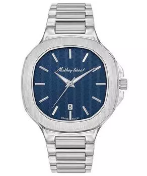 Mathey-Tissot Evasion Кварцевые мужские часы из нержавеющей стали с синим циферблатом H152ABU синий